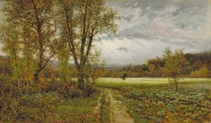 The Scarecrow by Joaquim Vayreda Oil Painting
