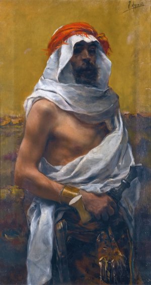An Arab Man by Joaquin Agrasot Oil Painting