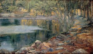 Burgeoning Springs in Autumn by Joaquin Clausell Oil Painting