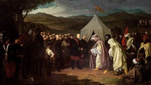 La Paz De Wad-Ras by Joaquin Dominguez Becquer Oil Painting