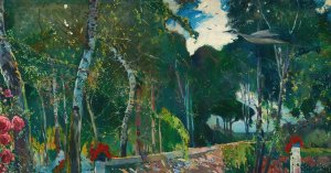 El Mas Blau by Joaquin Mir Trinxet Oil Painting