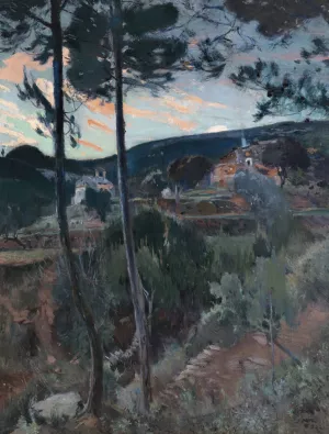 El Pascol. Caldes De Montbui by Joaquin Mir Trinxet Oil Painting