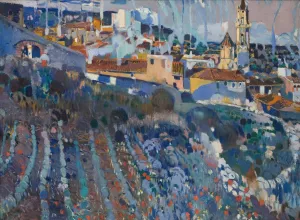 Terraced Village by Joaquin Mir Trinxet Oil Painting