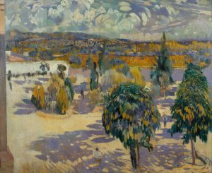 Thundery Sky by Joaquin Mir Trinxet Oil Painting