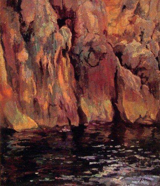 Main Product Photo of The Grotto Painting by Joaquin Mir y Trinxet