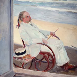 Antonio Garcia at the Beach by Joaquin Sorolla Oil Painting