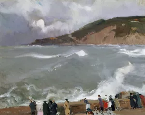 Breakwater, San Sebastian Oil painting by Joaquin Sorolla