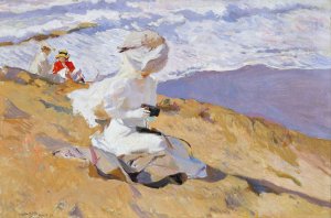 Capturing the moment by Joaquin Sorolla Oil Painting