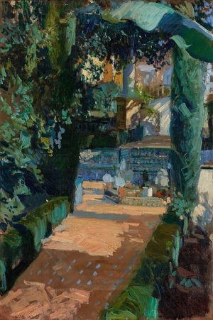 Court of the Dances, Alcazar, Sevilla Oil painting by Joaquin Sorolla