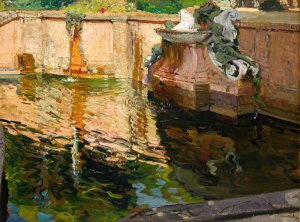 La Fuente De Los Caballos, La Granja by Joaquin Sorolla Oil Painting