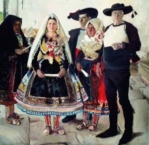 Lagarteran Bride Oil painting by Joaquin Sorolla