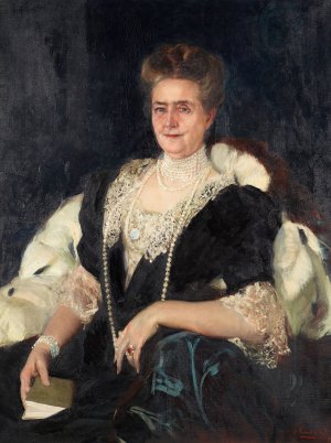 Portrait of Frances Tracy Morgan by Joaquin Sorolla Oil Painting