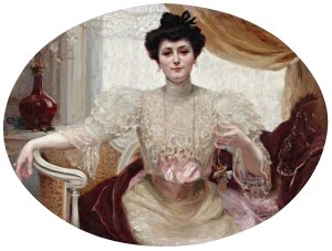 Portrait of Luisa Martinez De Tejeda Oil painting by Joaquin Sorolla