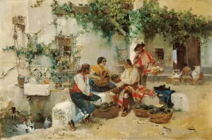 Selling Melons by Joaquin Sorolla Oil Painting