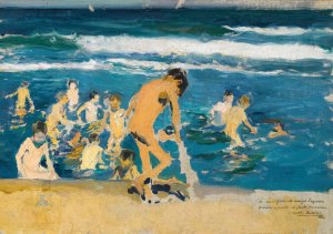 Study For Sad Inheritance by Joaquin Sorolla Oil Painting
