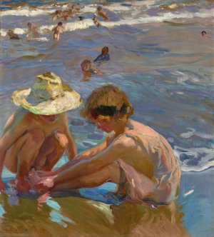 The Wounded Foot by Joaquin Sorolla Oil Painting