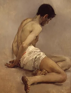 Academia del Natural Oil painting by Joaquin Sorolla y Bastida