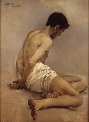 Academic Life Study by Joaquin Sorolla y Bastida Oil Painting