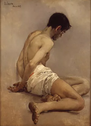 Academic Life Study by Joaquin Sorolla y Bastida Oil Painting