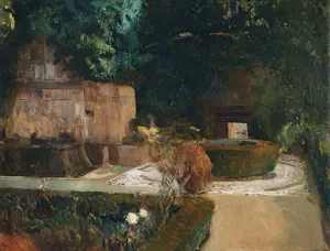 Adarves Garden, Alhambra by Joaquin Sorolla y Bastida - Oil Painting Reproduction