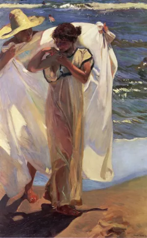 After a Bath painting by Joaquin Sorolla y Bastida