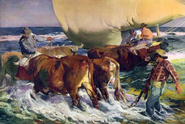 Main Product Photo of Afternoon Sun Painting by Joaquin Sorolla y Bastida