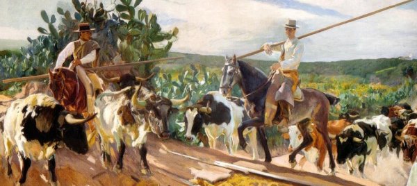 Main Product Photo of Andalusia, The Round Up Painting by Joaquin Sorolla y Bastida
