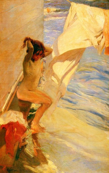 Main Product Photo of Antes del Bano Painting by Joaquin Sorolla y Bastida