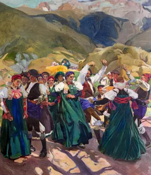 Aragon, La Jota by Joaquin Sorolla y Bastida Oil Painting