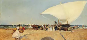 Arrival of the Boats painting by Joaquin Sorolla y Bastida