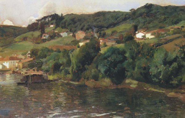 Main Product Photo of Asturian Landscape Painting by Joaquin Sorolla y Bastida