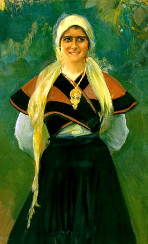 Asturiana by Joaquin Sorolla y Bastida Oil Painting