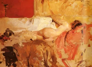 Bacante painting by Joaquin Sorolla y Bastida