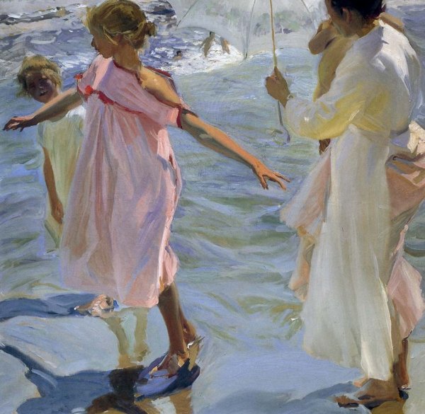 Main Product Photo of Bath time, Valencia Painting by Joaquin Sorolla y Bastida