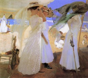 Beneath the Canopy by Joaquin Sorolla y Bastida Oil Painting