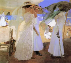Beneath the Canopy by Joaquin Sorolla y Bastida - Oil Painting Reproduction