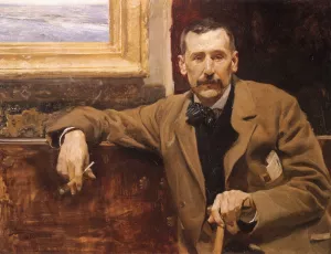 Benito Perez Galdos by Joaquin Sorolla y Bastida Oil Painting