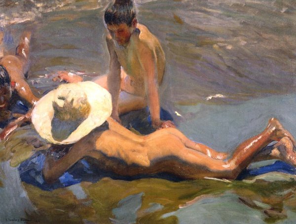 Main Product Photo of Boys on the Beach Painting by Joaquin Sorolla y Bastida