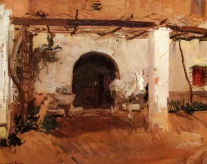 Casa de Huerta, Valencia Study by Joaquin Sorolla y Bastida Oil Painting