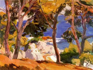 Coast at Santa Cristina by Joaquin Sorolla y Bastida - Oil Painting Reproduction