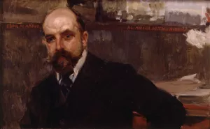 Conde de Artal Oil painting by Joaquin Sorolla y Bastida