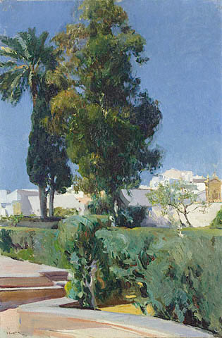 Main Product Photo of Corner of the Garden, Alcazar, Sevilla Painting by Joaquin Sorolla y Bastida