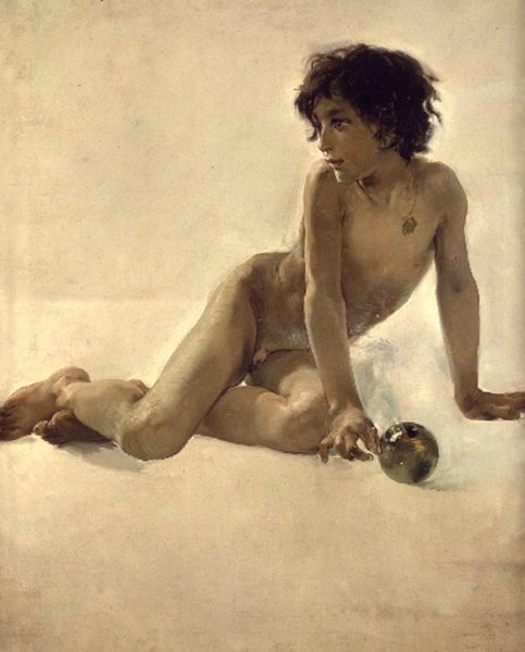 Main Product Photo of El Nino de la Bola Painting by Joaquin Sorolla y Bastida