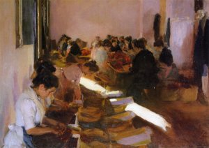 Encajonando Pasas, Javea by Joaquin Sorolla y Bastida Oil Painting