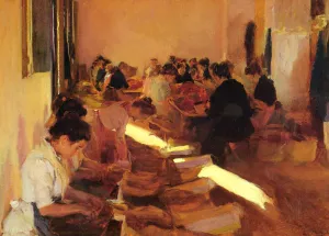 Encajonando pasas Javea Oil painting by Joaquin Sorolla y Bastida