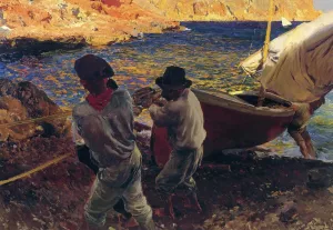 End of the Day, Javea by Joaquin Sorolla y Bastida Oil Painting
