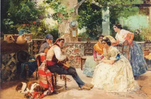 Escena Valenciana Oil painting by Joaquin Sorolla y Bastida