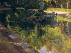 Fountain of Neptune, La Granja by Joaquin Sorolla y Bastida Oil Painting