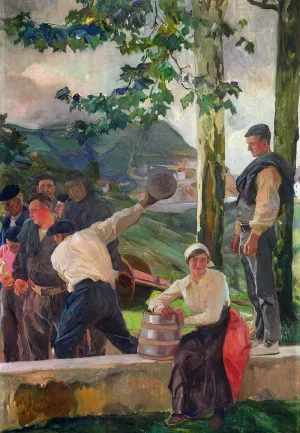 Game of Skittles by Joaquin Sorolla y Bastida - Oil Painting Reproduction