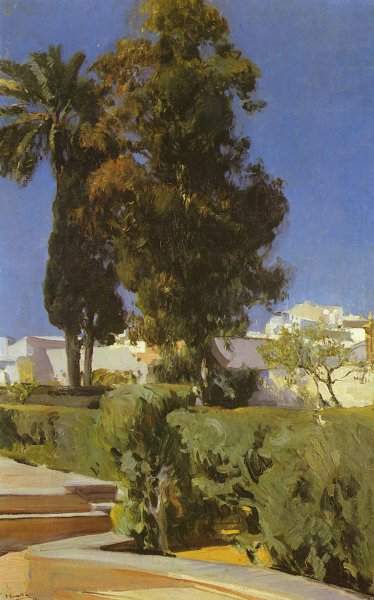 Main Product Photo of Gardens of the Alcazar Painting by Joaquin Sorolla y Bastida